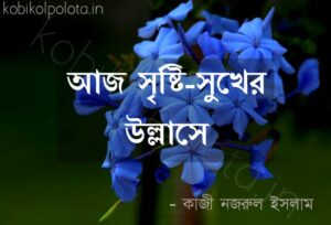 Aj srishti sukher ullashe kobita lyrics আজ সৃষ্টি-সুখের উল্লাসে কবিতা