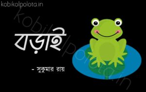 Bengali Poem, Borai kobita lyrics written by Shukumar Ray বাংলা কবিতা, বড়াই লিখেছেন সুকুমার রায়।