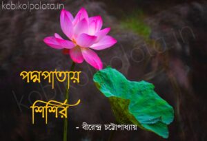 Padmapatay Sisir Kobita পদ্মপাতায় শিশির কবিতা বীরেন্দ্র চট্টোপাধ্যায়