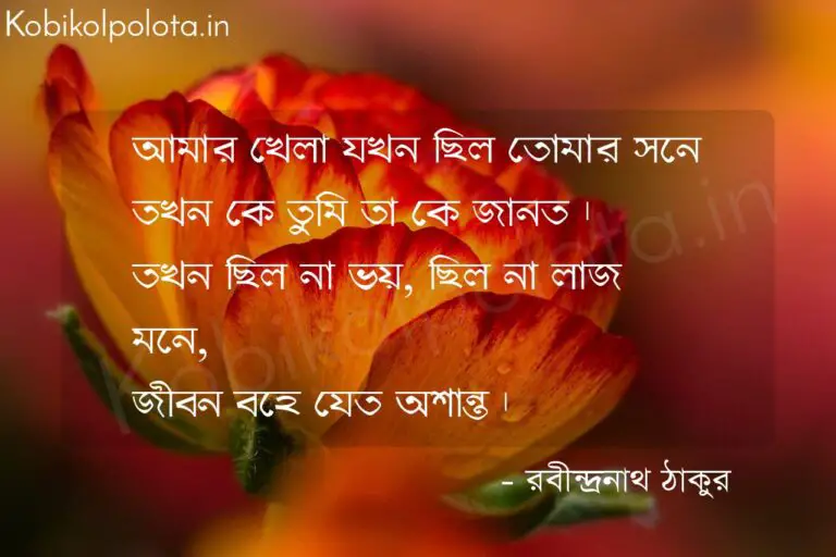 আমার খেলা যখন ছিল তোমার সনে - রবীন্দ্রনাথ ঠাকুর Amar khela jokhon chilo tomar sone Rabindranath Tagore