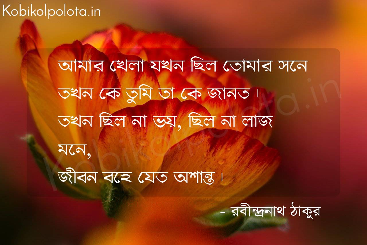 আমার খেলা যখন ছিল তোমার সনে - রবীন্দ্রনাথ ঠাকুর Amar khela jokhon chilo tomar sone Rabindranath Tagore 