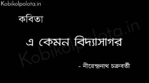 এ কেমন বিদ্যাসাগর - নীরেন্দ্রনাথ চক্রবর্তী a kemon Bidyasagor poem by Nirendranath Chakraborty